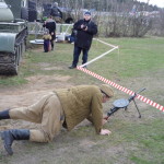 На огневом рубеже - "дегтярь" (советский ручной пулемёт ДП-27 - "Дегтярёв, пехотный, обр.1927г.")