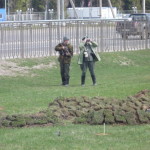 Командир осматривает фронт